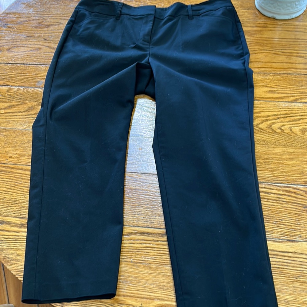 Chaus black capris.  Zip front.  Excellent condition. Size 14.